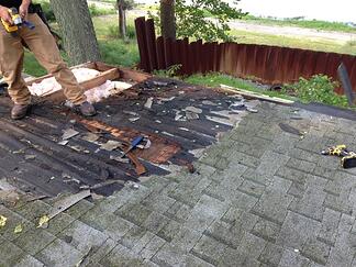 flat roof moss covered flat roof moss covered