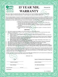 Flat/Residential & Commercial Roof Product Warranties