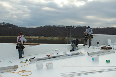 flat roof install