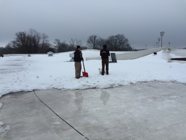 Snow and Ice on a Flat Roof