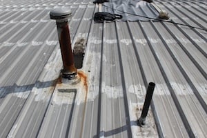 Rusted metal roof