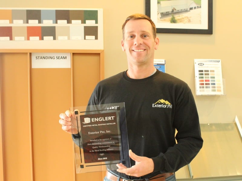 Exterior Pro Inc Earns Metal Roofing Certification from Englert