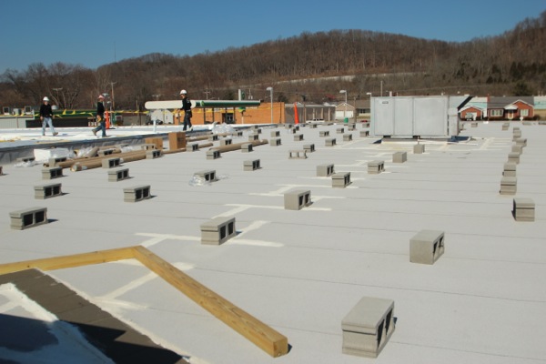 Shopping Center in Vevay, Indiana Receives a New Roof and Look