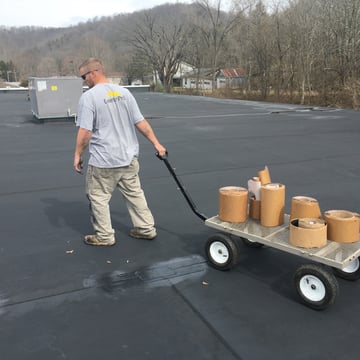 Repairing rubber roof