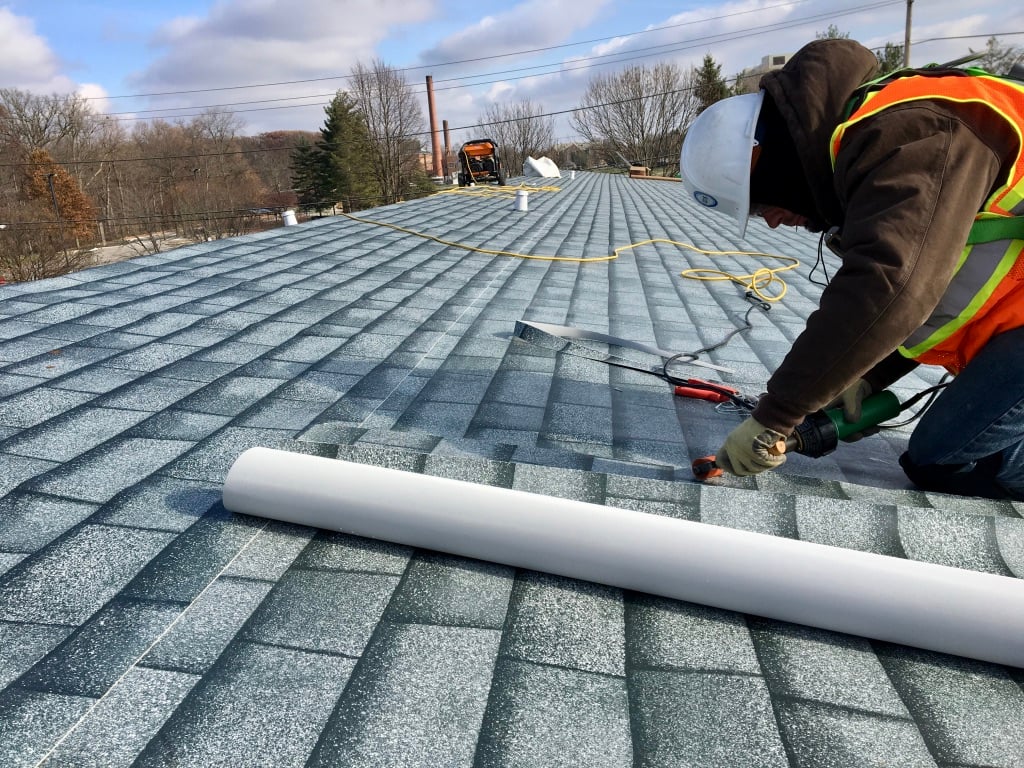 Shingle membrane installation