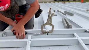 Standing Seam Metal Roof interlocking pieces