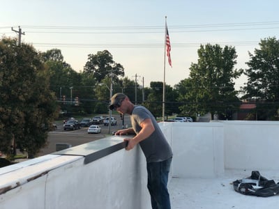 Arbys Metal Coping Installation Flat Roof Repair-Collierville