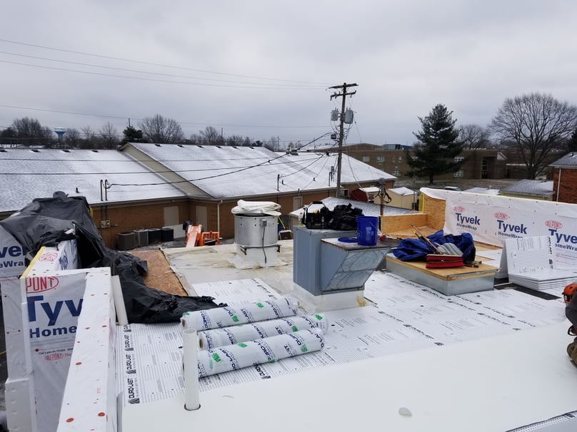 Flat Roof Complete Installation PVC Membrane- Versailles, KY