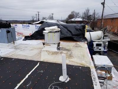 Flat Roof Installation PVC Membrane Roof Vents- Versailles, KY
