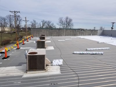 Metal Roof Repair Progress- Lexington KY