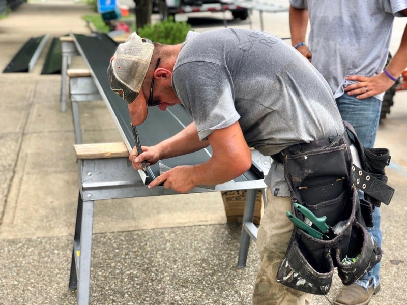 Training on trims for standing seam metal roof