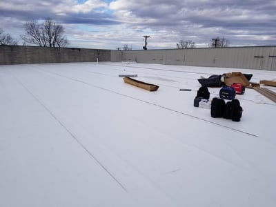 Flat Roof PVC Membrane Installation-Lexington