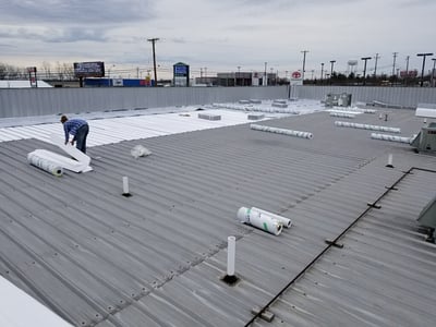 Metal Roof Repair Flat Roof Recover-Lexington
