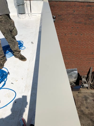 Flat Roof Duro-Last Repair Metal Coping Installation-Madison