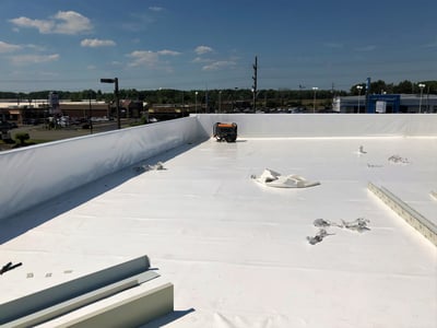 Flat Roof Duro-Last Repair Progress-Madison