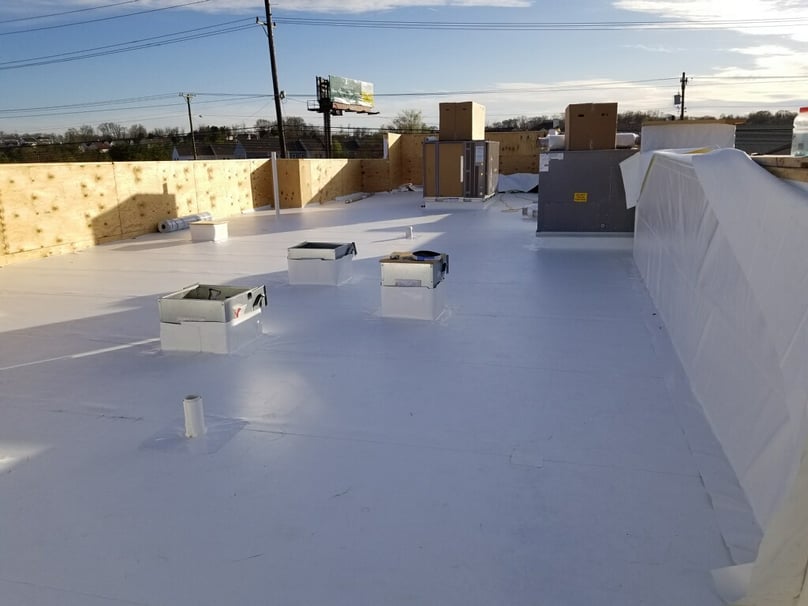 Flat Roof Repair PVC Membrane Installation-Antioch