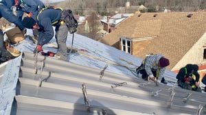 238 T metal Roof Panel Installation