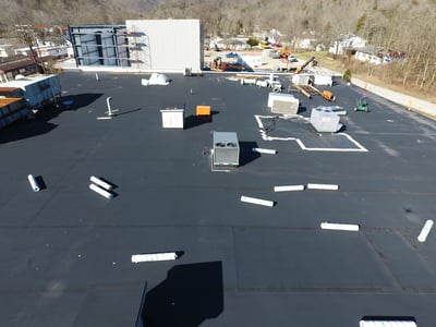 Flat Roof PVC Membrane Installation Setup-Madison