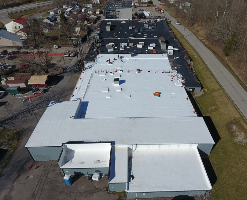 Flat Roof Repair PVC Membrane Progress- Madison