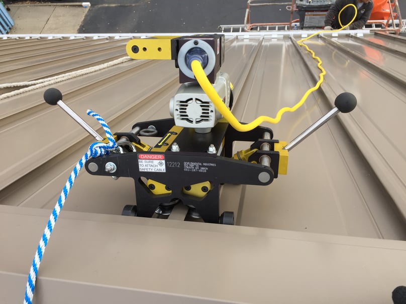 Standing Seam Metal Installation Progress Tools- Madison